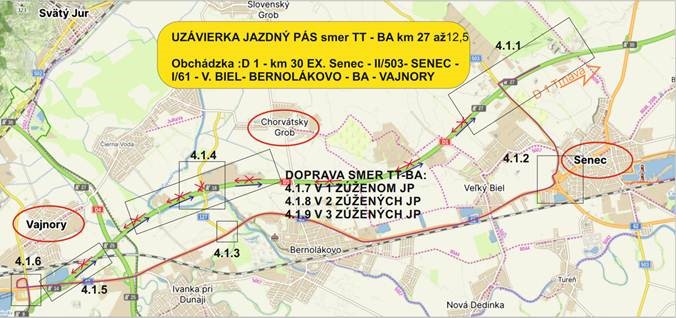 Uzávierka diaľnice D1 smerom do Bratislavy: Pozor na obchádzky!